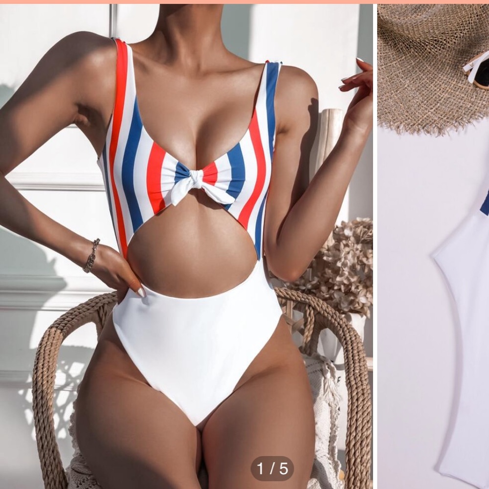 Red white and blue swimsuit